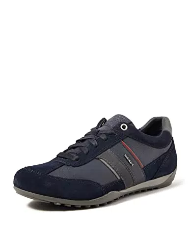 Geox Herren U Wells C Sneaker, Black Dk Jeans
