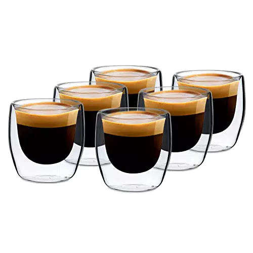 GLASWERK Doppelwandige Latte Macchiato Tasse - Spülmaschinenfest und Transparent