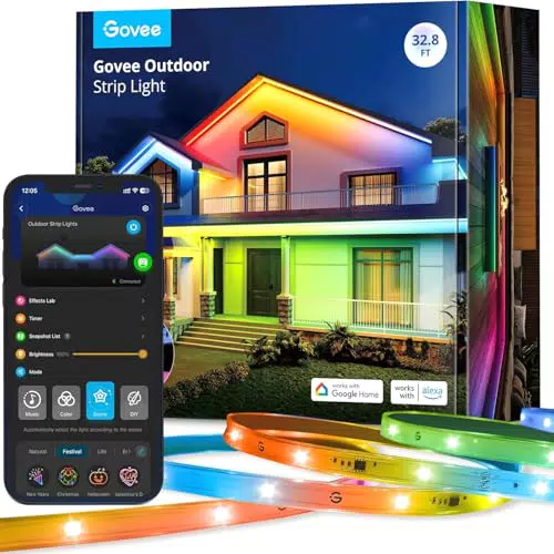 Govee Outdoor LED Strip 10m, IP65 Wasserdicht, Funktioniert mit Alexa