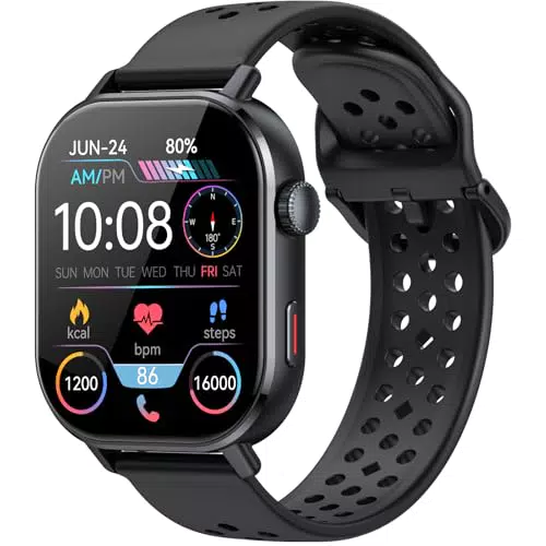 GPS Smartwatch für Damen und Herren, 2.06'' AMOLED, Fitnessuhr mit Herzfrequenz-Sensor und 178+ Sportmodi