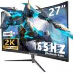 Great Voell 27-Zoll Curved Gaming Monitor 165Hz 2K QHD HDR FreeSync VESA