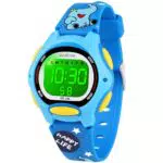 GUUMUXIN Kinderuhr mit LED-Beleuchtung und bedrucktem Armband, wasserdicht