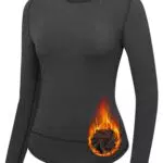 Gyabnw Thermo Langarmshirt Damen - Atmungsaktives Funktionsshirt für Sport