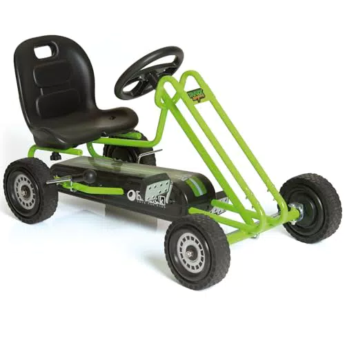 Hauck Go-Kart Lightning für Kinder ab 4 Jahren mit Handbremse und verstellbarem Sitz