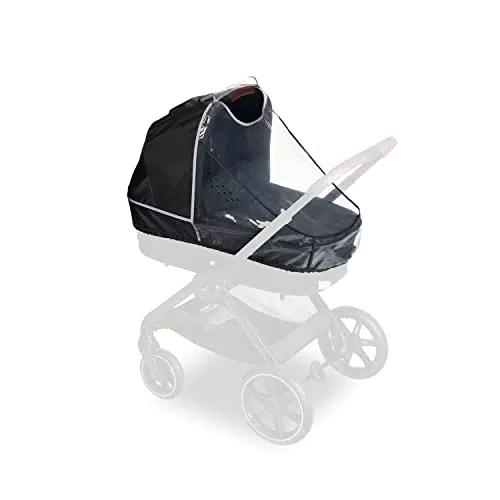 Hauck Universal Kinderwagen Regenschutz mit Reflektierender Umrandung und Belüftung