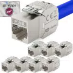 HB-DIGITAL 16x Cat 6a Keystone RJ45 Modul Buchse für 10 Gbit/s Netzwerke