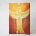 Henriettes-ART Engelbild Leinwanddruck Herz Weiß – Geschenke vom Künstler