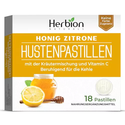 Herbion Naturals Hustenpastillen mit Honig-Zitronen-Geschmack für Erwachsene und Kinder