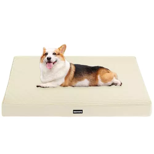 HMTOPE Orthopädisches Hundebett – Waschbares, Rutschfestes und Wasserdichtes Hundekissen
