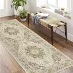 Homcomodar Boho Teppich Läufer für Flur, Küche und Schlafzimmer, rutschfest und waschbar