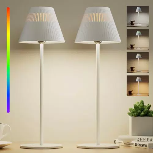 HONEYWELL Sunturalux Kabellose LED Tischlampe, dimmbar und wiederaufladbar