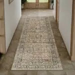 HUGEAR Vintage Waschbarer Teppich Läufer für Flur, Wohnzimmer und Schlafzimmer