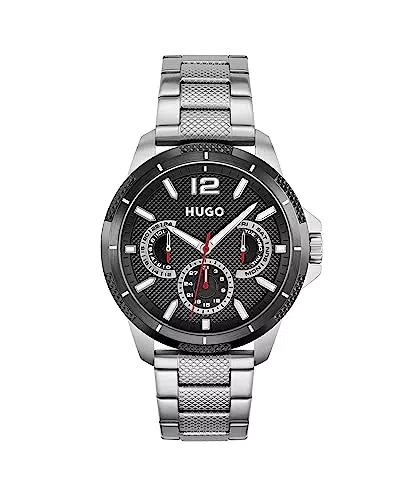 HUGO Herren Quarz Uhr Sport Kollektion Edelstahlarmband Modell 1530195