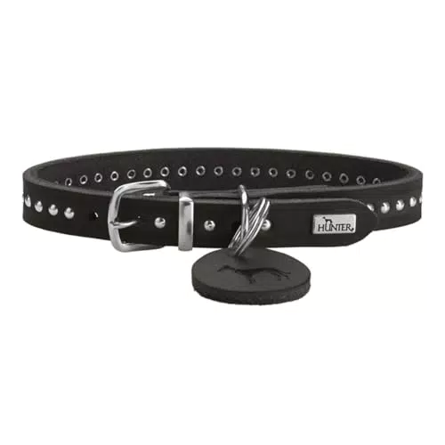 HUNTER Hundehalsband Aalborg Style aus robustem Vollrindleder, Made in Germany