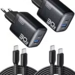 INIU 30W USB-C Ladegerät, 2-Port PD 3.0 Schnellladegerät für iPhone und Samsung