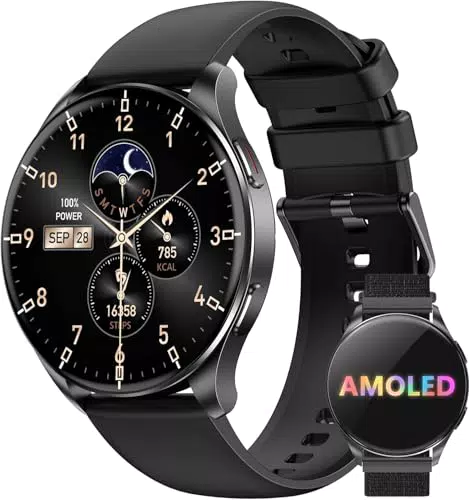 IOWODO Smartwatch 2025 – 1,43" AMOLED, Bluetooth, IP68, 100+ Sportmodi, Pulsanalyse