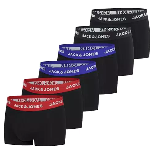 JACK & JONES Herren Boxershorts Basic Trunks Stretch Unterwäsche Set Baumwolle