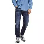 JACK & JONES Jeans Regular Fit Denim Stone Washed Mid Waist mit Heller Naht JJICLARK JJORIGINAL
