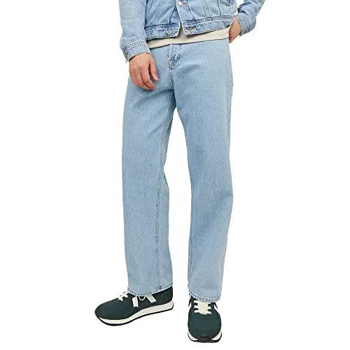 Jack & Jones Herren Wide Leg Jeans JJIALEX Loose Fit Vintage Style