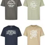 JACK & JONES T-Shirt Herren JJLINO Regular Fit Rundhals Kurzarm Sommermode