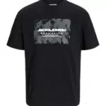 JACK&JONES JCOAERO Front Print T-Shirt mit Rundhalsausschnitt