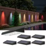 JACKYLED Solar Wandleuchte Außen, LED Solar Zaunleuchten für Garten und Terrasse