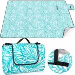 JAMATA Picknickdecke 200x200 cm - Faltbare, wasserdichte Campingdecke für 3-6 Personen