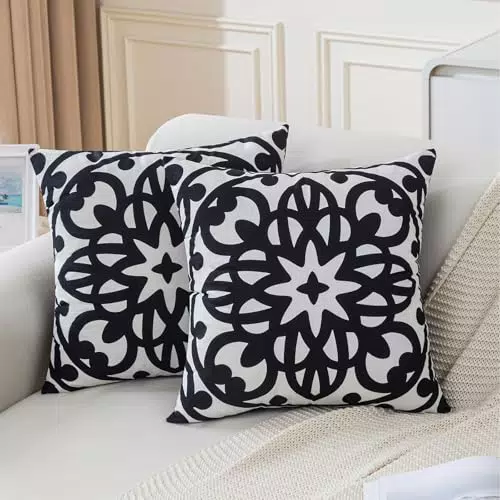 Jayusaror Kissenbezug Mandala Boho Dekokissen aus weichem Samt für Sofa & Bett