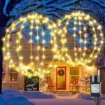Joomer Weihnachtsbeleuchtung LED Kugel Lichter für Außen und Innen mit Timer