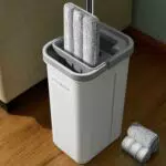 JOYMOOP Wischmopp-Set mit Auswringer, Flacher Bodenwischer für Nass- und Trockengebrauch