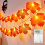 Kaleora Herbst Lichterkette Ahornblatt Girlande für Deko, Halloween & Weihnachten