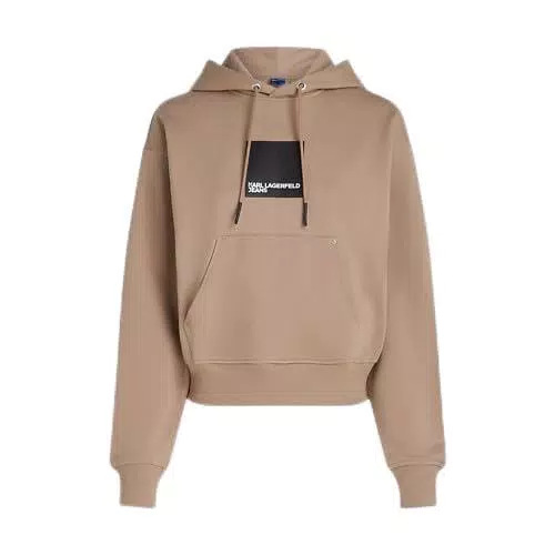Karl Lagerfeld Damen Box Logo Hoodie – Normale Passform