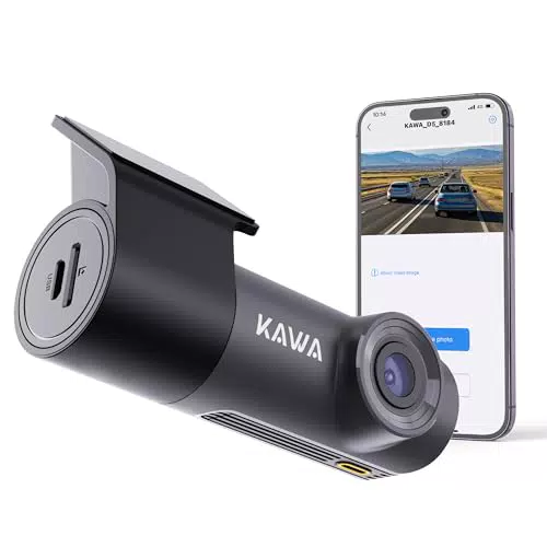 KAWA D5 Dashcam 1296P mit WiFi, Nachtsicht, 360° Gehäuse und G-Sensor
