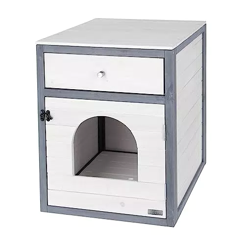 Kerbl Katzenschrank Ida mit Schublade und integrierbarem Liegekissen