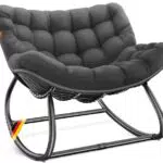 KESSER Schaukelstuhl ergonomisch für drinnen & draußen, wetterfest, rutschfest