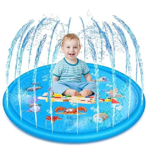 Kinder Sprinkler Wasserspielmatte – Outdoor Splash Pad Garten Spielzeug