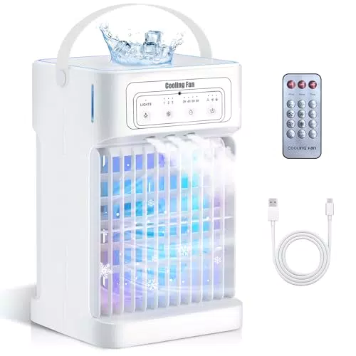 Klimaanlage Mobil 4-in-1 mit Wasserkühlung, 3 Windgeschwindigkeiten und Timer