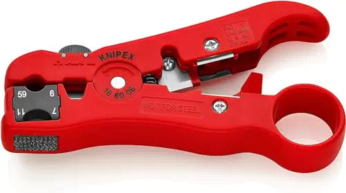 KNIPEX Abisolierwerkzeug 125 mm für Koaxial- und Datenkabel