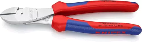 KNIPEX Kraft-Seitenschneider 74 05 200 SB mit Comfort-Griffen – verchromt