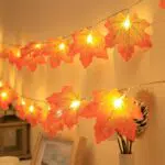 Koboko Ahornblatt Lichterkette Herbst – LED Girlande für Herbstdeko & Halloween