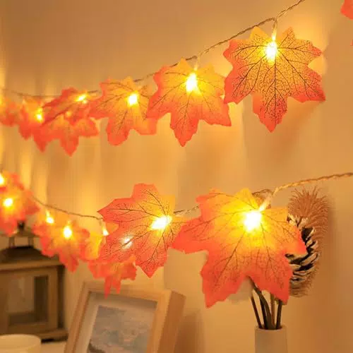 Koboko Ahornblatt Lichterkette Herbst – LED Girlande für Herbstdeko & Halloween