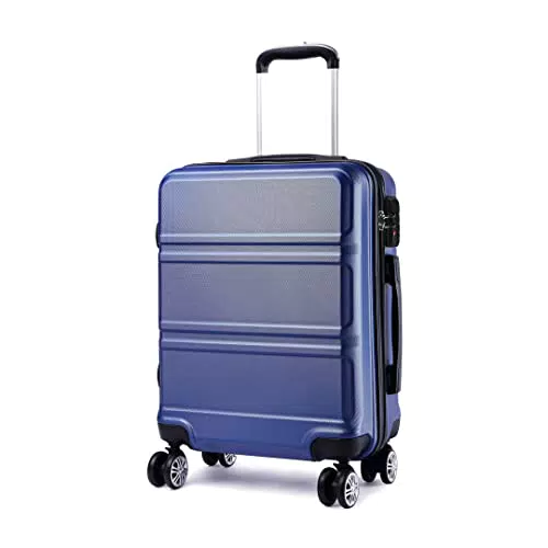 KONO Handgepäck Koffer Trolleys 55cm Leicht Hartschalenkoffer mit 4 Rollen und TSA Schloss