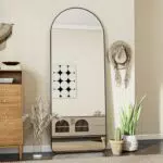 Koonmi Ganzkörperspiegel mit gewölbtem Design, freistehend und hängend