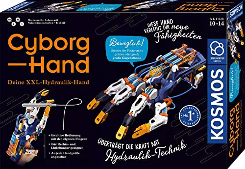 KOSMOS Cyborg-Hand – hydraulisch gesteuerte XXL-Roboter-Hand für Kinder ab 10 Jahren