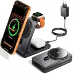 KPON Magsafe Ladestation für Apple Watch und iPhone, 3-in-1 Schnellladegerät