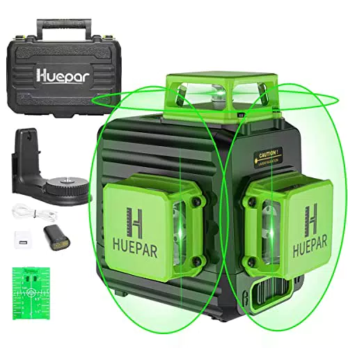 Huepar Kreuzlinienlaser B03CG selbstnivellierend 3x360° für Innenbereich