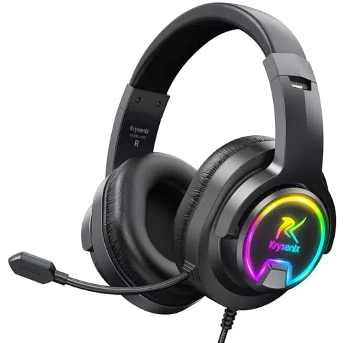 Krysenix PG3 Gaming Headset mit Noise Cancelling für PS4, PS5, PC, Xbox, Switch
