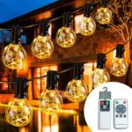 Kupferdraht Globus Lichterkette mit Fernbedienung für Indoor und Outdoor Deko