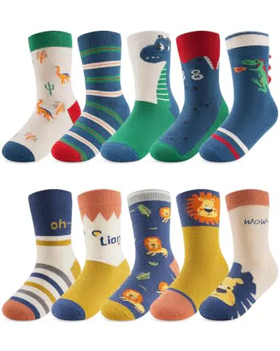 Kyopp Lustige Kinder Socken mit Bärenmotiv – Gemusterte Baumwollsocken