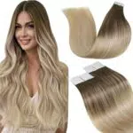 LaaVoo Echthaar Tape in Extensions – Hochwertige Remy Haarverlängerungen